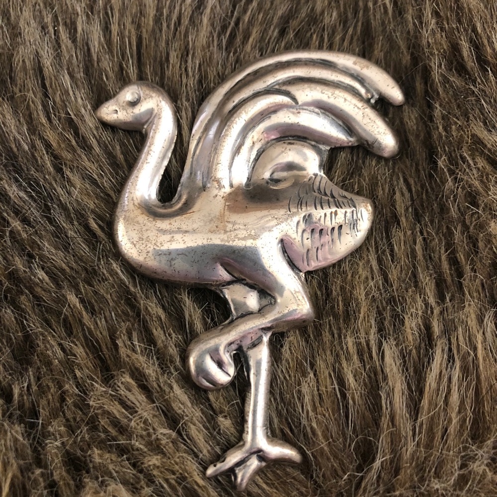 Rare 1940s Aguilar for Coro Mexican silver brooch